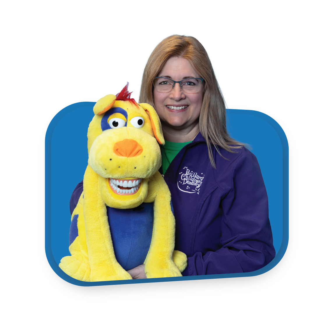 Staff with a stuffed animal
